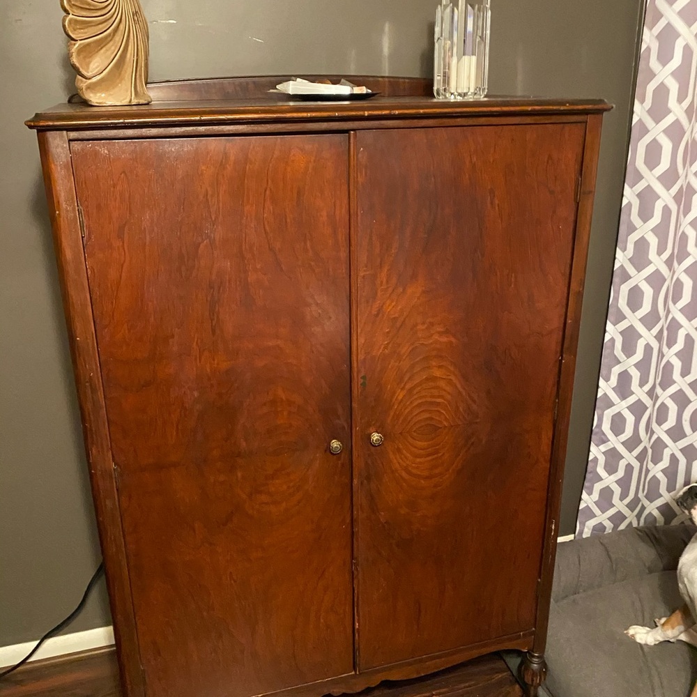 Walnut antique walnut wardrobe mint condition